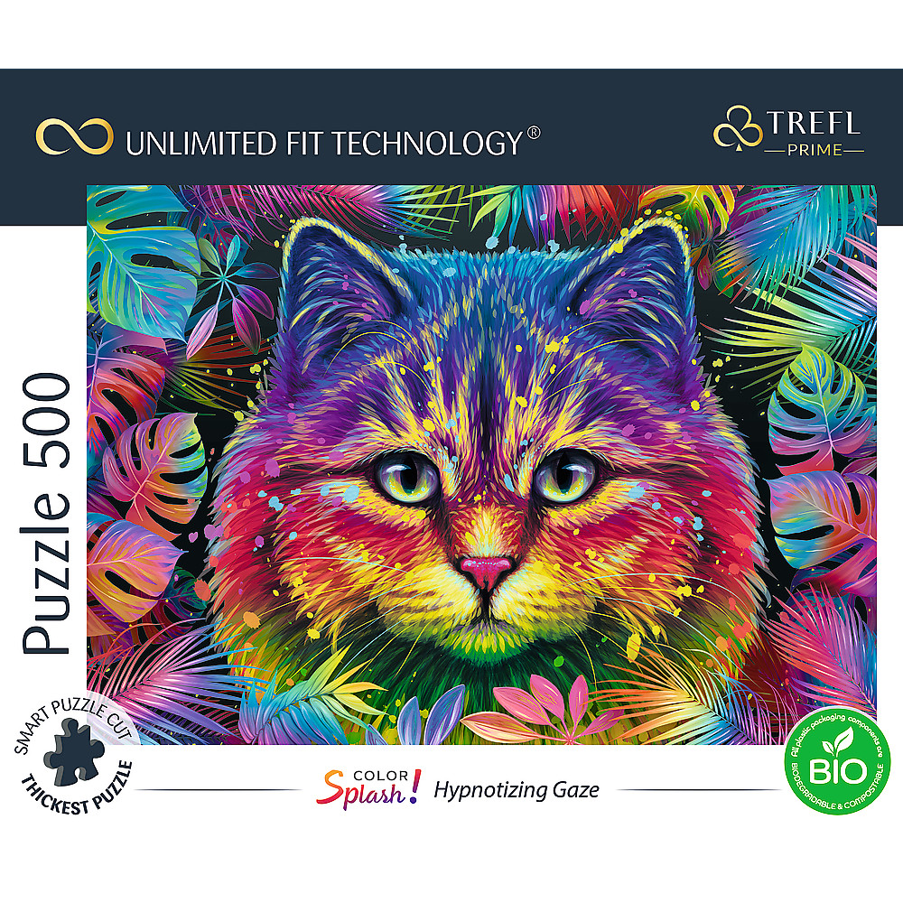 TREFL PRIME Jigsaw จิ๊กซอว์ จำนวน 500 ชิ้น รุ่น Hypnotizing Gaze (48x34 cm.) นำเข้าจากยุโรป คุณภาพสูง พร้อมส่ง