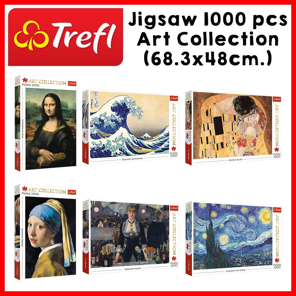 TREFL Jigsaw จิ๊กซอว์ จำนวน 1000 ชิ้น ลาย Art ภาพวาดศิลปะ ศิลปินชื่อดัง (68.3x48 cm.) ผลิตและนำเข้าจากยุโรป พร้อมส่ง