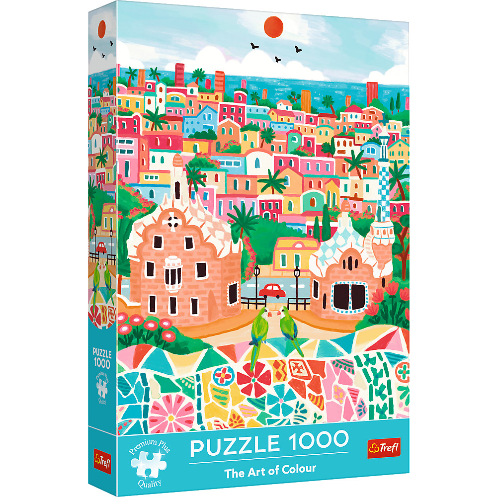 TREFL Premium Plus Art of Colour Jigsaw จิ๊กซอว์ 1000 ชิ้น Barcelona, Spain (48x68.3 cm.) ผลิตและนำเข้าจากยุโรป พร้อมส่ง