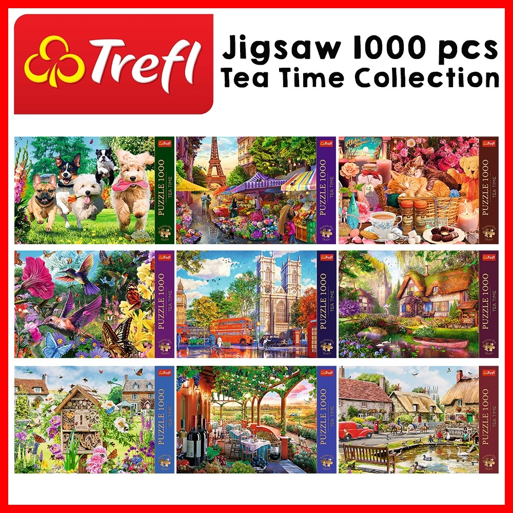 TREFL Premium Plus Tea Time Jigsaw จิ๊กซอว์ ภาพวาด 1000 ชิ้น (68.3x48 cm.) ผลิตและนำเข้าจากยุโรป คุณภาพสูง พร้อมส่ง