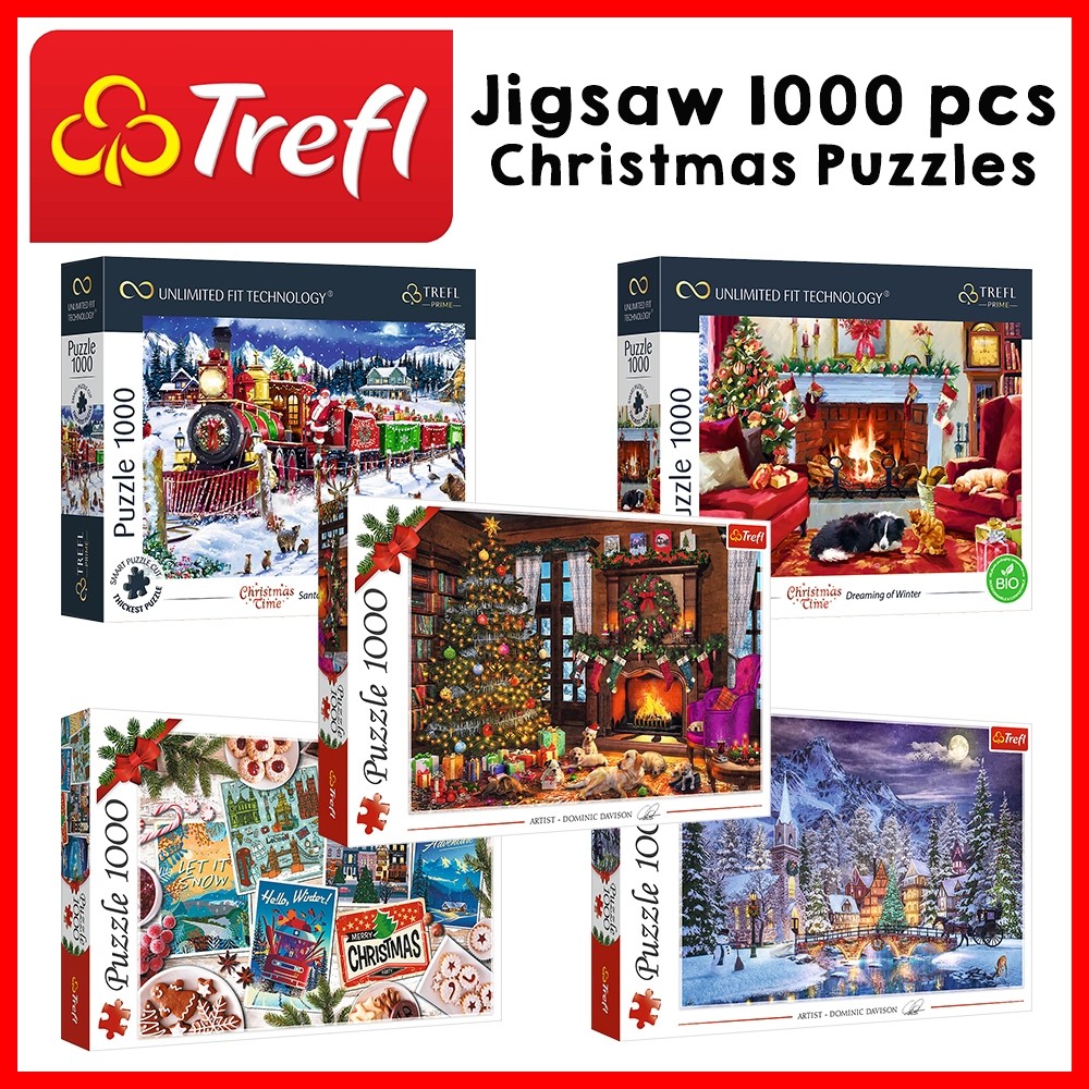 TREFL Jigsaw จิ๊กซอว์ คริสต์มาส Christmas Puzzles จำนวน 1000 ชิ้น (68.3x48 cm.) ผลิตและนำเข้าจากยุโรป พร้อมส่ง