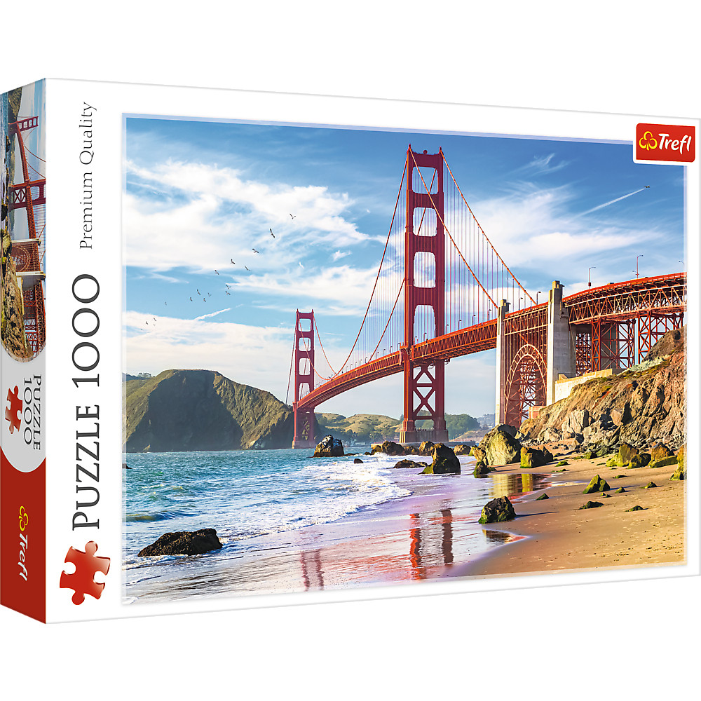 TREFL Jigsaw จิ๊กซอว์ จำนวน 1000 ชิ้น รุ่น Golden Gate Bridge, San Francisco, USA (68.3x48 cm.) นำเข้าจากยุโรป พร้อมส่ง