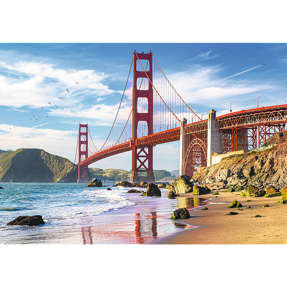 TREFL Jigsaw จิ๊กซอว์ จำนวน 1000 ชิ้น รุ่น Golden Gate Bridge, San Francisco, USA (68.3x48 cm.) นำเข้าจากยุโรป พร้อมส่ง