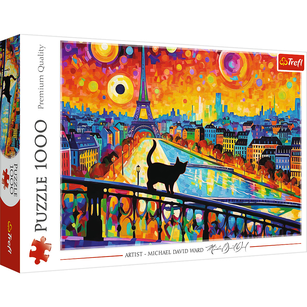 TREFL Jigsaw จิ๊กซอว์ 1000 ชิ้น รุ่น Cat in Paris (68.3x48 cm.) ผลิตและนำเข้าจากยุโรป พร้อมส่ง