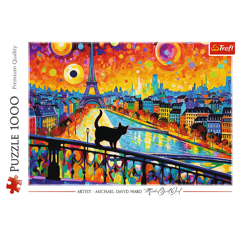 TREFL Jigsaw จิ๊กซอว์ 1000 ชิ้น รุ่น Cat in Paris (68.3x48 cm.) ผลิตและนำเข้าจากยุโรป พร้อมส่ง