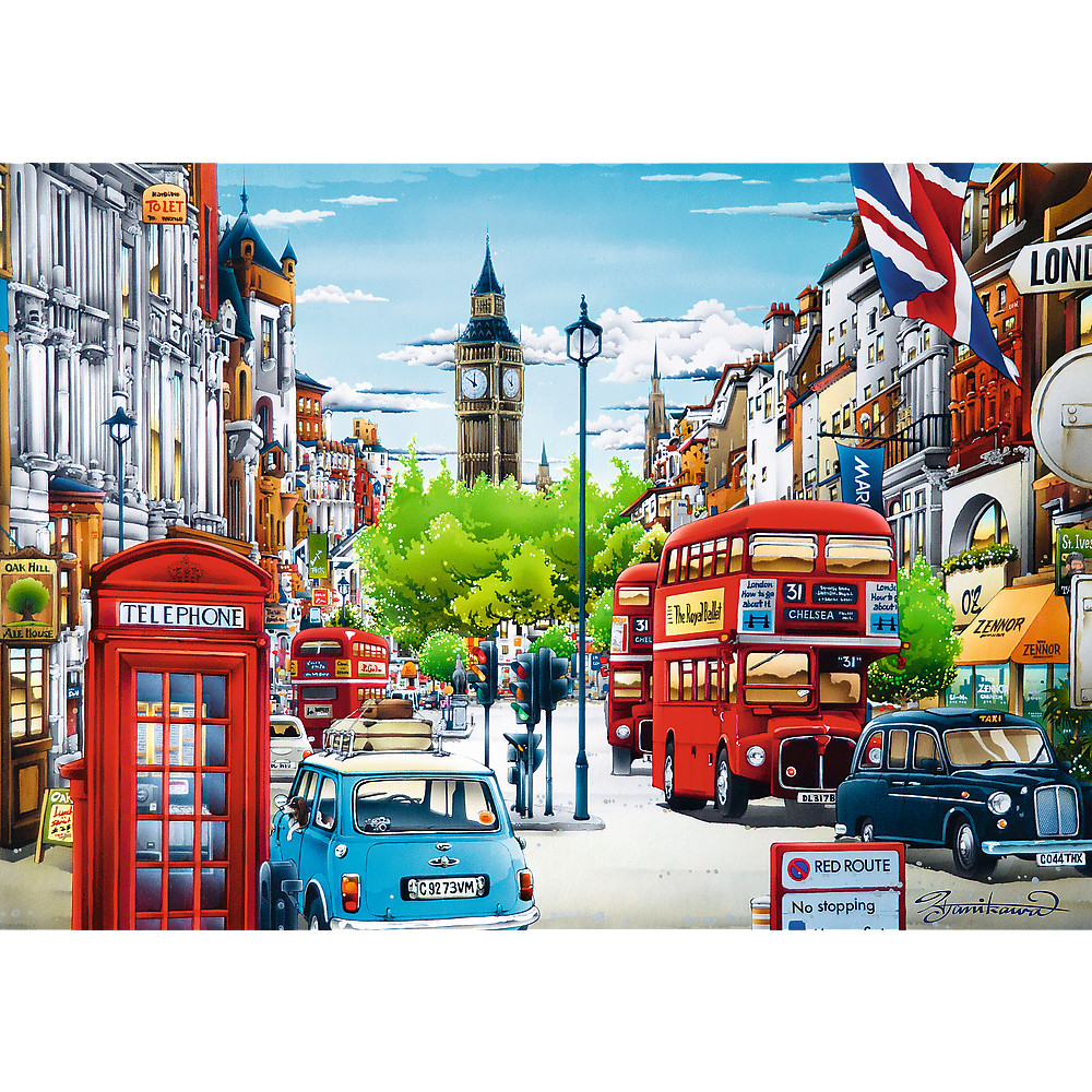 TREFL Jigsaw จิ๊กซอว์ 1000 ชิ้น รุ่น London Street (68.3x48 cm.) ผลิตและนำเข้าจากยุโรป พร้อมส่ง