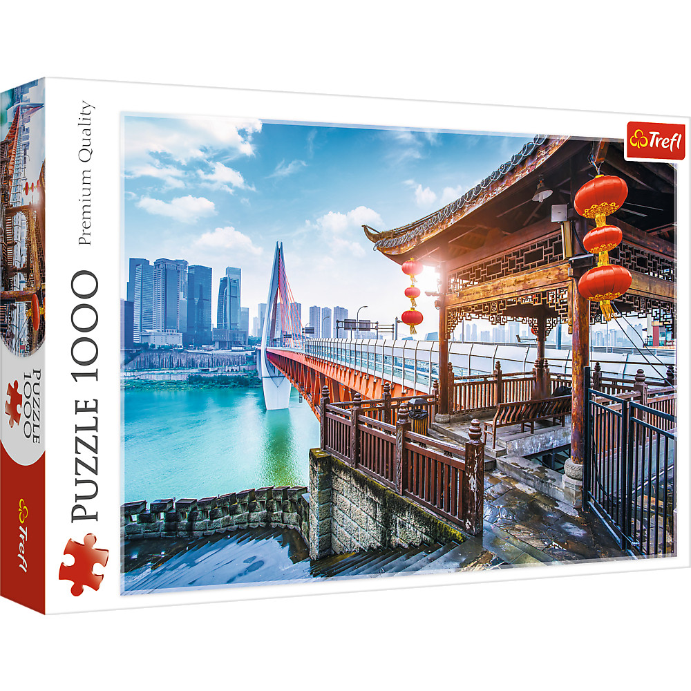 TREFL Jigsaw จิ๊กซอว์ จำนวน 1000 ชิ้น รุ่น Chongqping, China (68.3x48 cm.) นำเข้าจากยุโรป คุณภาพสูง พร้อมส่ง