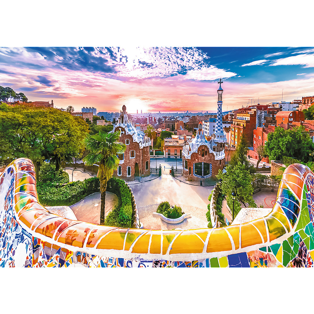 TREFL Jigsaw จิ๊กซอว์ จำนวน 1000 ชิ้น รุ่น Sunset over Barcelona, Spain (68.3x48 cm.) นำเข้าจากยุโรป พร้อมส่ง