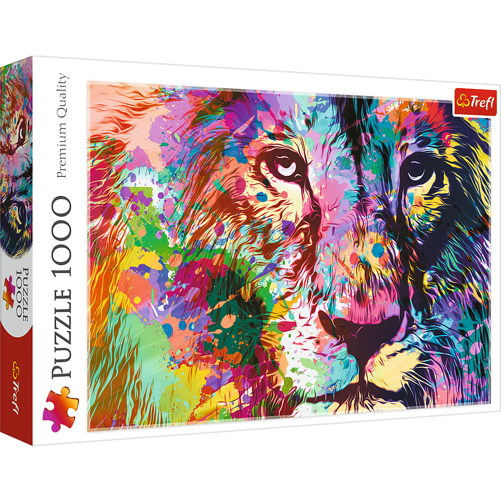 TREFL Jigsaw จิ๊กซอว์ สิงโต จำนวน 1000 ชิ้น รุ่น Colorful Lion (68.3x48 cm.) นำเข้าจากยุโรป คุณภาพสูง พร้อมส่ง