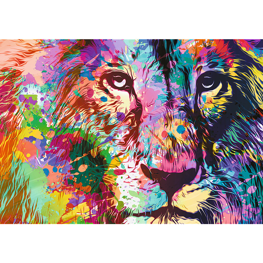 TREFL Jigsaw จิ๊กซอว์ สิงโต จำนวน 1000 ชิ้น รุ่น Colorful Lion (68.3x48 cm.) นำเข้าจากยุโรป คุณภาพสูง พร้อมส่ง
