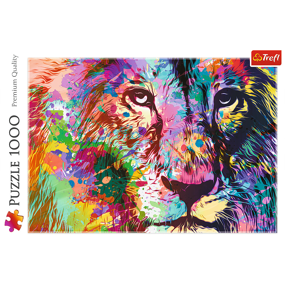TREFL Jigsaw จิ๊กซอว์ สิงโต จำนวน 1000 ชิ้น รุ่น Colorful Lion (68.3x48 cm.) นำเข้าจากยุโรป คุณภาพสูง พร้อมส่ง