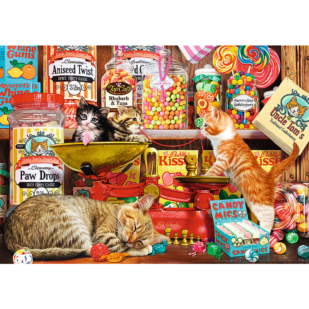 TREFL Jigsaw จิ๊กซอว์ แมว 1000 ชิ้น รุ่น Cat's Sweet (68.3x48 cm.) ผลิตและนำเข้าจากยุโรป พร้อมส่ง