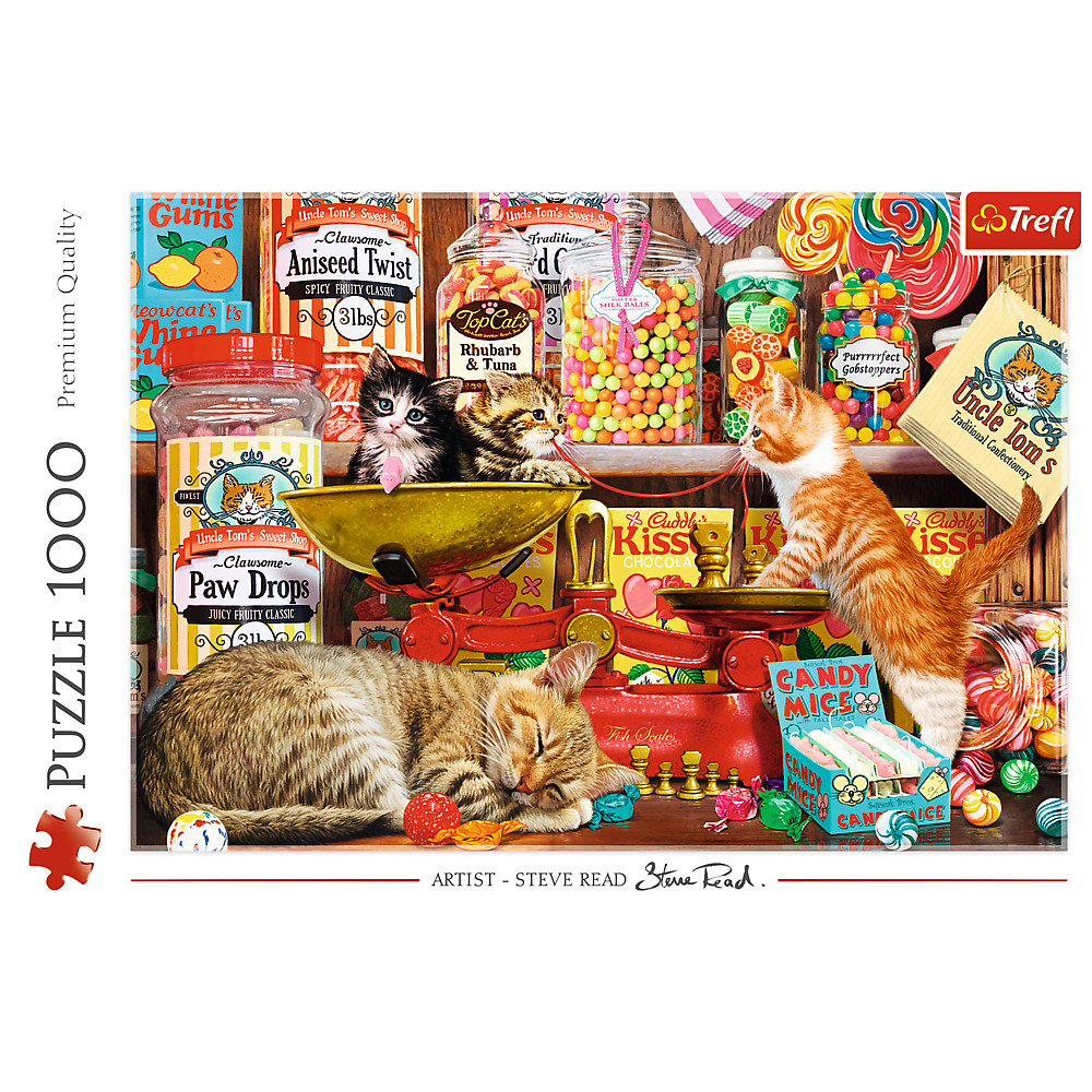 TREFL Jigsaw จิ๊กซอว์ แมว 1000 ชิ้น รุ่น Cat's Sweet (68.3x48 cm.) ผลิตและนำเข้าจากยุโรป พร้อมส่ง