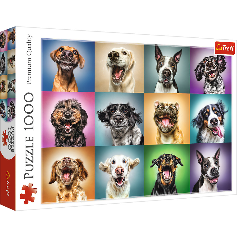 TREFL Jigsaw จิ๊กซอว์ สุนัข จำนวน 1000 ชิ้น รุ่น Funny Dogs Portraits (68.3x48 cm.) นำเข้าจากยุโรป คุณภาพสูง พร้อมส่ง