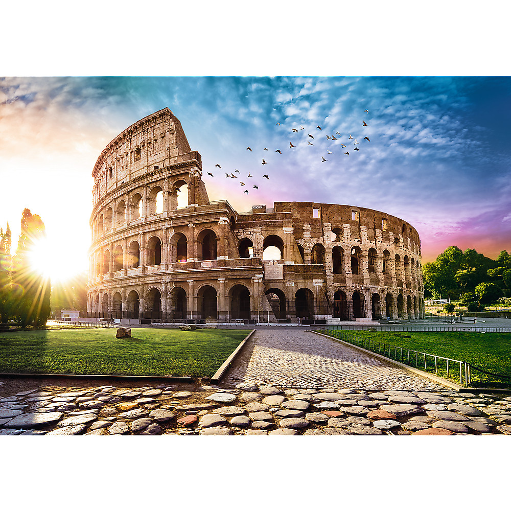 TREFL Jigsaw จิ๊กซอว์ จำนวน 1000 ชิ้น รุ่น Sun-drenched Colosseum (68.3x48 cm.) นำเข้าจากยุโรป คุณภาพสูง พร้อมส่ง