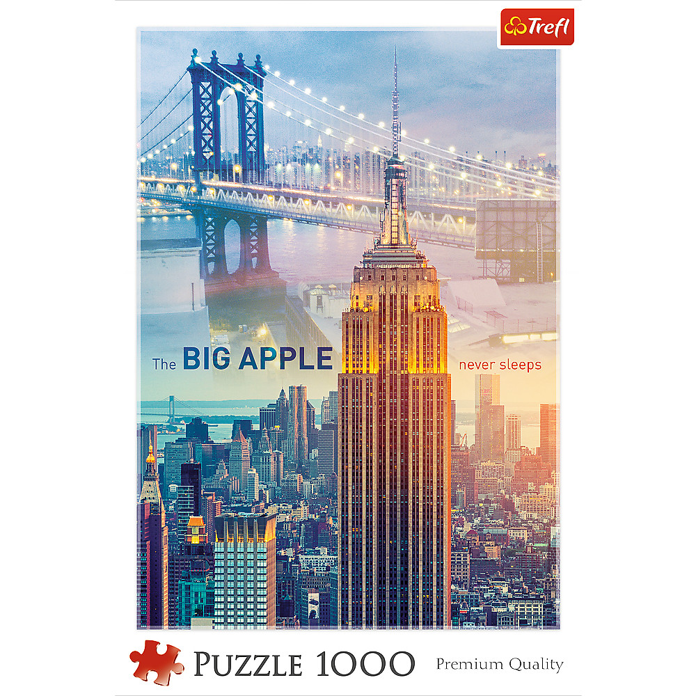 จิ๊กซอว์ จำนวน 1000 ชิ้น TREFL รุ่น New York at dawn (68.3x48 cm.) นำเข้าจากยุโรป คุณภาพสูง พร้อมส่ง