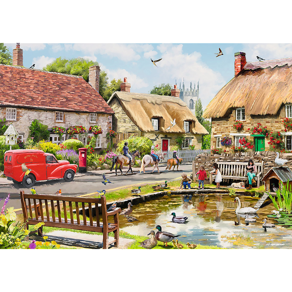 TREFL Premium Plus Jigsaw จิ๊กซอว์ 1000 ชิ้น รุ่น Summer Village (68.3x48 cm.) ผลิตและนำเข้าจากยุโรป