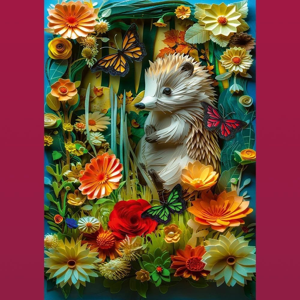 TREFL Premium Plus Jigsaw จิ๊กซอว์ 1000 ชิ้น รุ่น 40th Hedgehog 3D Puzzle Paper Art (48x68.3 cm.) ผลิตและนำเข้าจากยุโรป