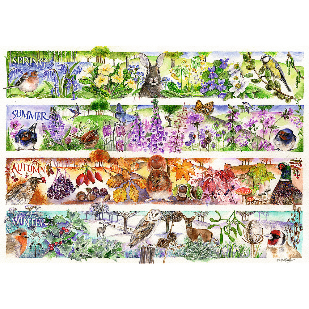 TREFL Premium Plus Jigsaw จิ๊กซอว์ 1000 ชิ้น รุ่น Four Seasons (68.3x48 cm.) ผลิตและนำเข้าจากยุโรป