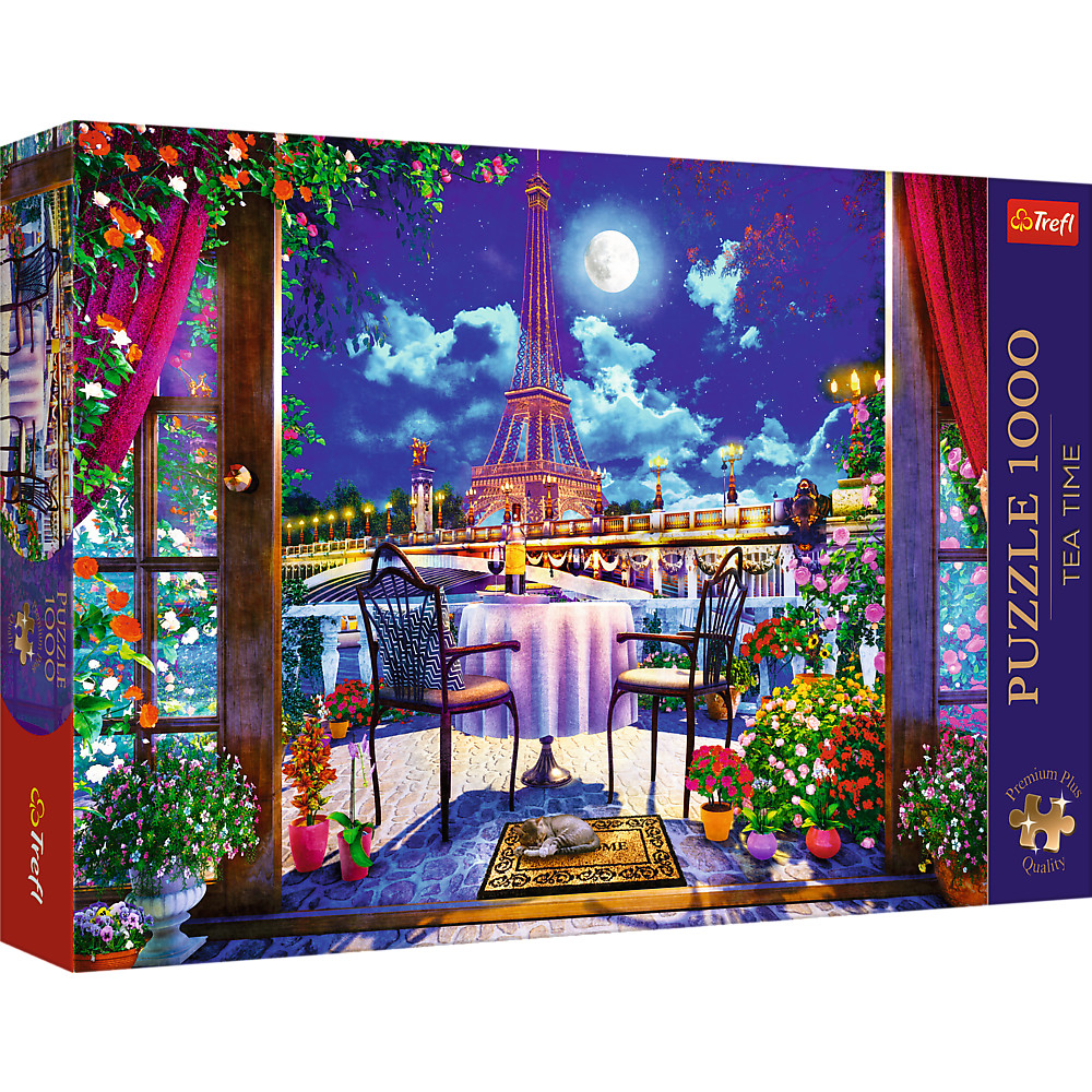 TREFL Premium Plus Jigsaw จิ๊กซอว์ 1000 ชิ้น รุ่น Parisian Moonlight (68.3x48 cm.) ผลิตและนำเข้าจากยุโรป พร้อมส่ง
