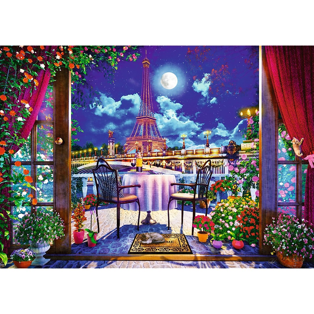 TREFL Premium Plus Jigsaw จิ๊กซอว์ 1000 ชิ้น รุ่น Parisian Moonlight (68.3x48 cm.) ผลิตและนำเข้าจากยุโรป พร้อมส่ง