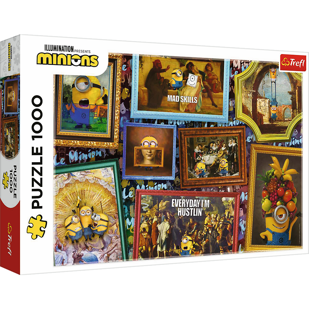 TREFL Jigsaw จิ๊กซอว์ มินเนี่ยน 1000 ชิ้น รุ่น Despicable me: The Minion Gallery (68.3x48 cm.) ของแท้ นำเข้าจากยุโรป
