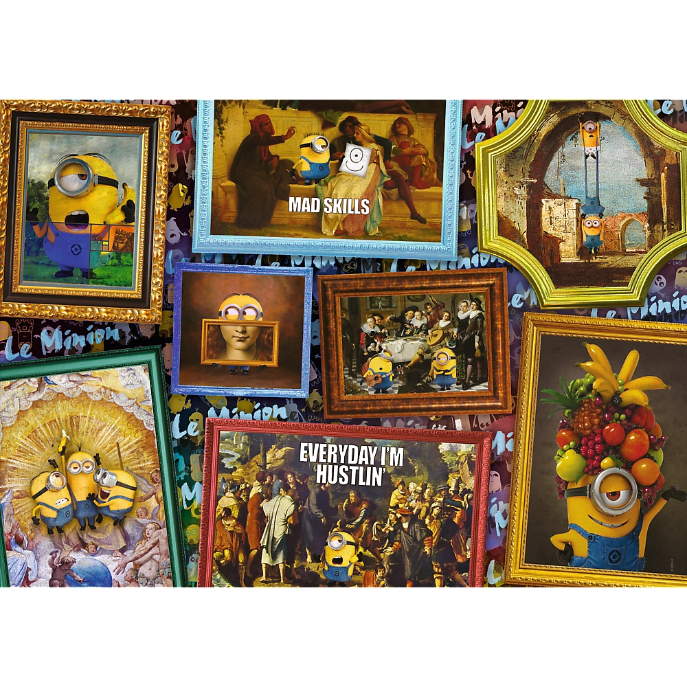 TREFL Jigsaw จิ๊กซอว์ มินเนี่ยน 1000 ชิ้น รุ่น Despicable me: The Minion Gallery (68.3x48 cm.) ของแท้ นำเข้าจากยุโรป
