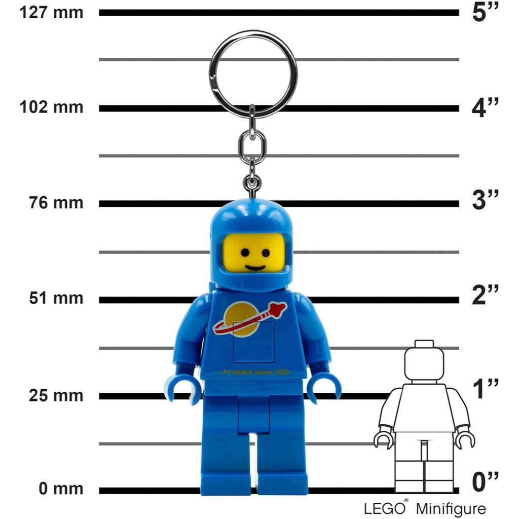 LEGO พวงกุญแจไฟฉาย เลโก้ คลาสสิก Spaceman Blue LED Keychain ลิขสิทธิ์แท้