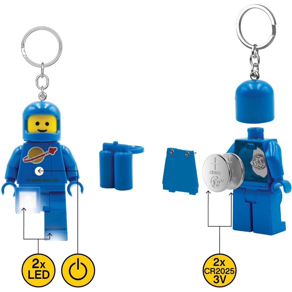 LEGO พวงกุญแจไฟฉาย เลโก้ คลาสสิก Spaceman Blue LED Keychain ลิขสิทธิ์แท้