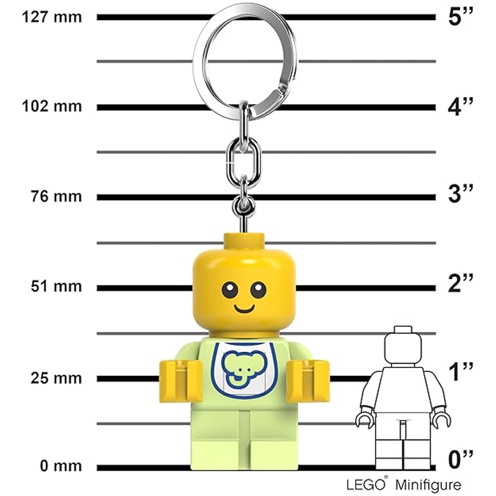 LEGO พวงกุญแจไฟฉาย เลโก้ คลาสสิก Baby Green LED Keychain ลิขสิทธิ์แท้