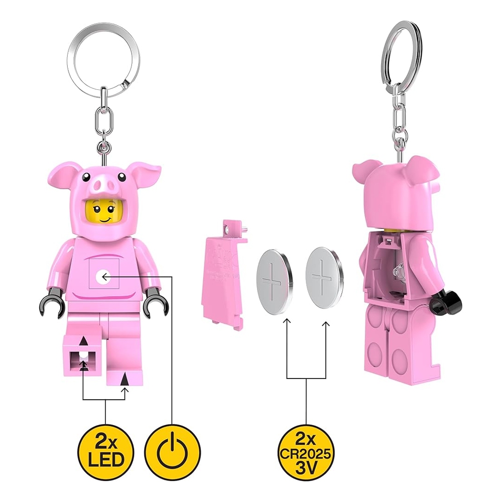 LEGO พวงกุญแจไฟฉาย เลโก้ คลาสสิก Piggy Girl LED Keychain ลิขสิทธิ์แท้