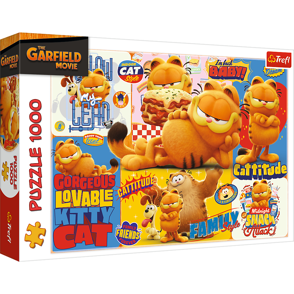 TREFL Jigsaw จิ๊กซอว์ 1000 ชิ้น รุ่น Garfield's Adventures (68.3x48 cm.) ลิขสิทธิ์แท้ ผลิตนำเข้าจากยุโรป