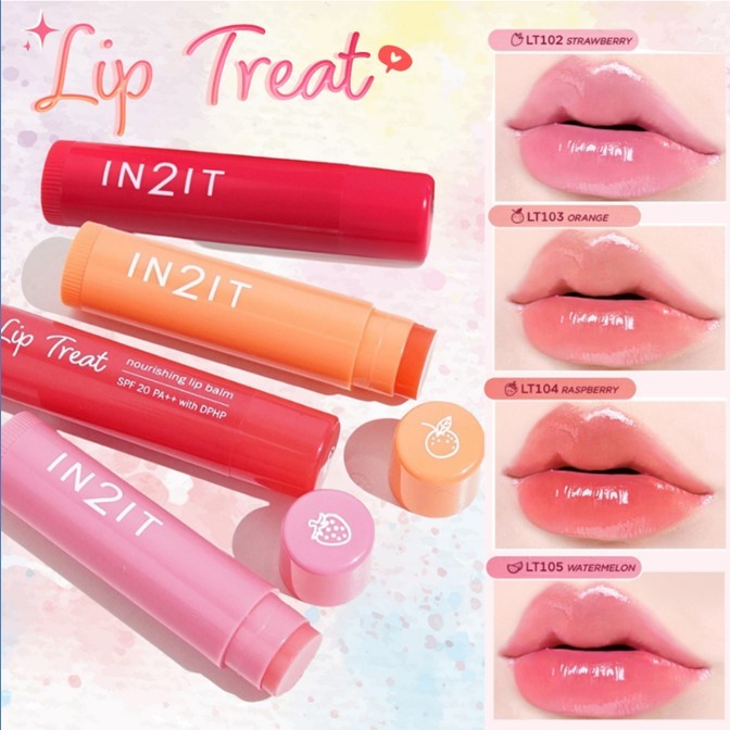 ขายดี!! ลิปบาล์ม ลิปมันเปลี่ยนสี Lip treat IN2IT อินทูอิท มี 2เฉดสี-4.5g มีSPF 20 PA++ ลิปทรีตท์ นอร์ริชซิ่ง เนื้อบางเบา