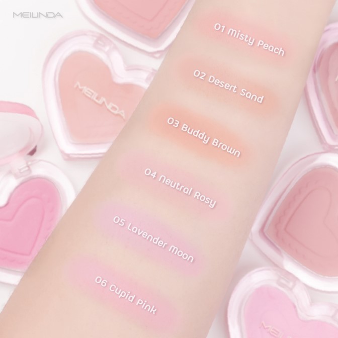 💟ของแท้ 💟 บลัชออน Meilinda เมลินดา เนื้อเนียนนุ่ม ละมุนเกลี่ยง่าย * มี 6 เฉดสี* 2.8 กรัม Dreamy Blurry Blush (MC5109)