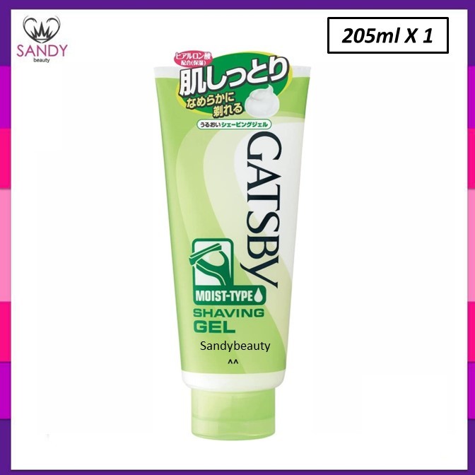 ขายดี!! แกสบี้ เชฟวิ่ง เจล (เจลโกนหนวด) 205ml. Gatsby Shaving Gel  Moist Type (สีเขียว) - ให้ผิวนุ่มชุ่มชื้น