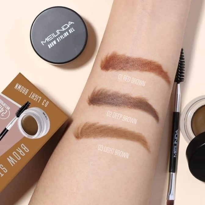 ของแท้!! เจลเขียนคิ้วกันน้ำ 🍁 MEI LINDA มเลินดา 3g. BROW STYLING GEL มี 3 สีให้เลือก เนื้อเจลเนียน นุ่มลื่น เกลี่ยง่าย