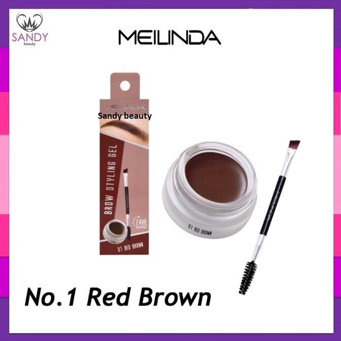 ของแท้!! เจลเขียนคิ้วกันน้ำ 🍁 MEI LINDA มเลินดา 3g. BROW STYLING GEL มี 3 สีให้เลือก เนื้อเจลเนียน นุ่มลื่น เกลี่ยง่าย