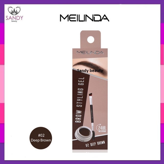 ของแท้!! เจลเขียนคิ้วกันน้ำ 🍁 MEI LINDA มเลินดา 3g. BROW STYLING GEL มี 3 สีให้เลือก เนื้อเจลเนียน นุ่มลื่น เกลี่ยง่าย