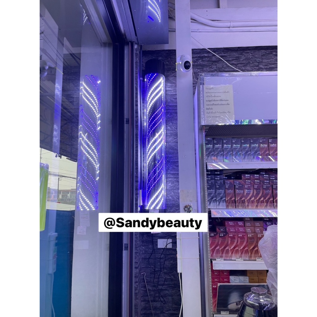 SALE !! ไฟหมุน จัดส่งจากไทย 💈ไฟหมุน ร้านเสริมสวย LED รุ่นใหม่ ไฟสว่างสวยมาก (มี 2 -ขนาด) 90cm/150cm. มีรับประกัน