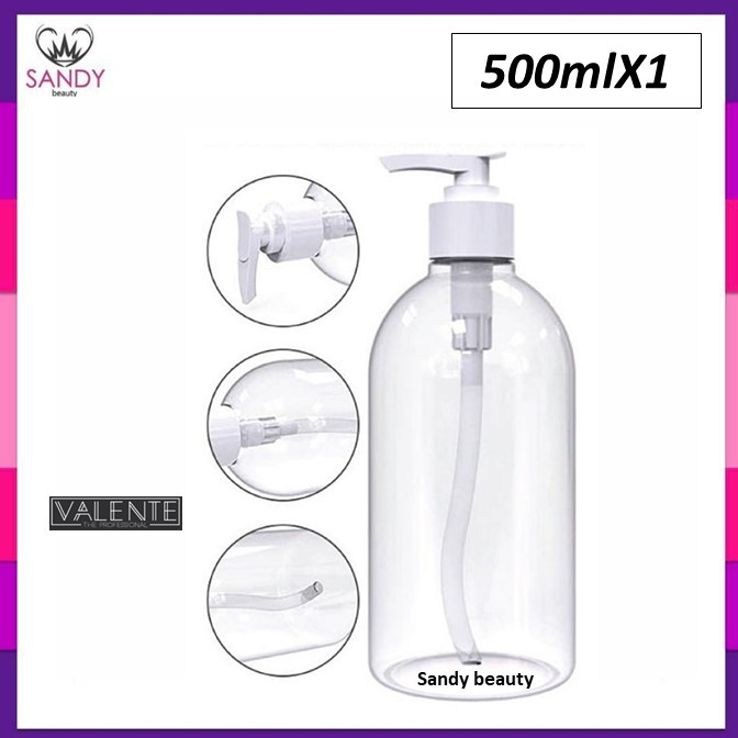 ถูกที่สุด!! Valente วาเลนเต้ ขวดปั๊มพลาสติก อเนกประสงค์ ความจุเยอะ 500มล. แบบพกพา สําหรับใส่สบู่ แชมพู ของเหลว