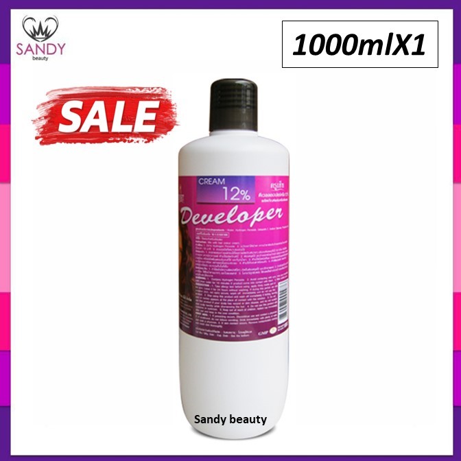 [SALE] Cruset Developer Cream ไฮโดรเจน ครูเซ็ท ดีเวลลอปเปอร์ ครีม รุ่นเก่า ฝาดำ 12% 1000 มล. ผสมครีม/ผงฟอกสีผม ผสมสีย้อม