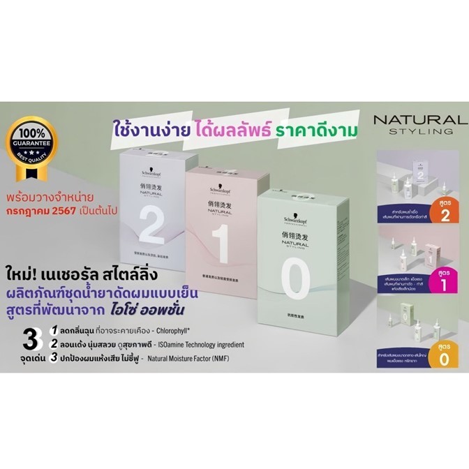 * แพ็กเกจใหม่ * ของแท้!! น้ำยาดัดผม Schwarzkopf 100ml. เนเชอรัล สไตล์ลิ่ง สูตรที่พัฒนาจาก ไอโซ่ ออพชั่น- ลอนเด้ง