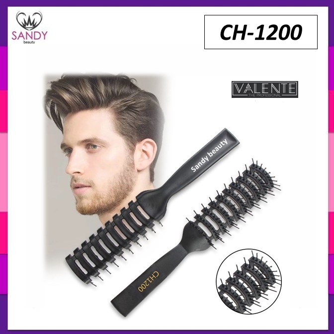 SALE!! หวีกระดูก Valente วาเลนเต้ (CH-1200) เป็นแปรง ที่มีขนแปรง แบบด้านหลังโปร่ง มีซี่ห่างกัน ใช้ตอนที่ใช้ไดร์