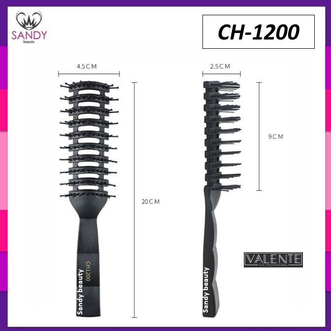 SALE!! หวีกระดูก Valente วาเลนเต้ (CH-1200) เป็นแปรง ที่มีขนแปรง แบบด้านหลังโปร่ง มีซี่ห่างกัน ใช้ตอนที่ใช้ไดร์