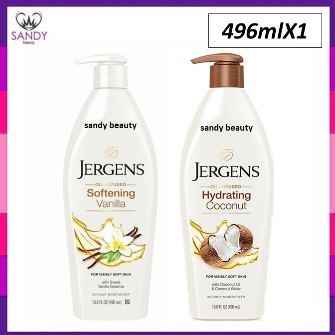 ถูกมาก! โลชั่น Jergens Lotion เจอร์เกนส์ โลชั่นบำรุงผิวกายสูตรเข้มข้น Body Lotion บำรุงผิวล้ำลึก  496ml. มี 6 สูตร