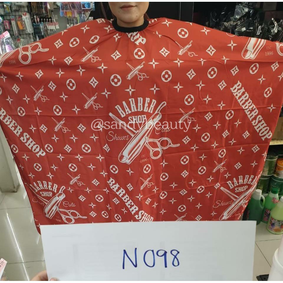 SALE!! ผ้าคลุมซอยอย่างดี เนื้อลื่น ลายโมเดิร์นวินเทจ สุดเท่ ผ้าคลุมตัดผม ผืนใหญ่ ใช้คลุมซอยผม ผ้าอย่างดี ลายสวยมีหลายลาย