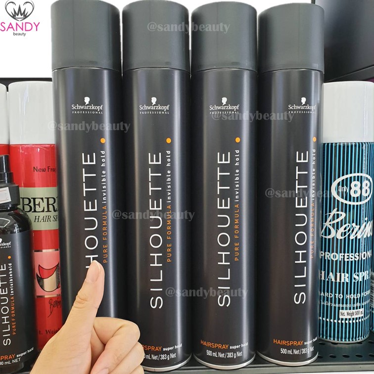 ของแท้! พร้อมส่ง สเปรย์ฝุ่นชวาร์สคอฟ ซิลูเอทท์ กระป๋องดำ Schwarzkopf silhouette ** มี 2 ขนาดโปรดเลือกค่ะ **