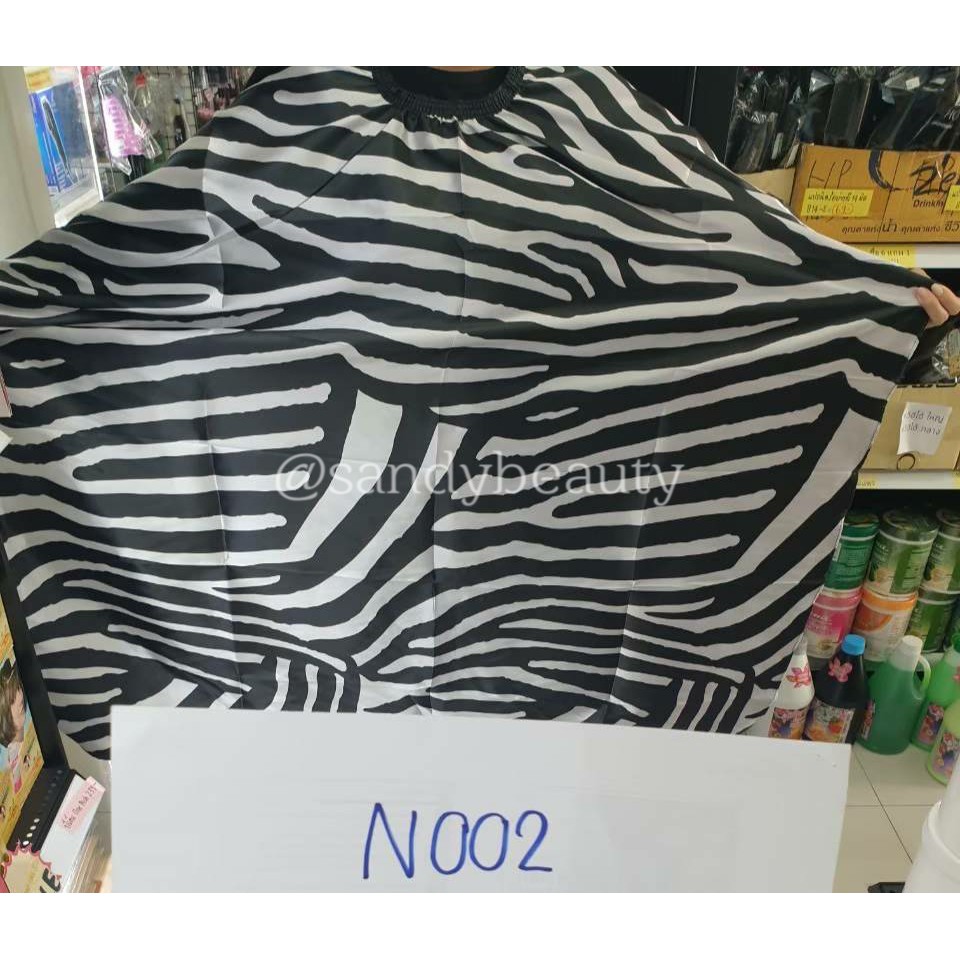 SALE!! ผ้าคลุมซอยอย่างดี เนื้อลื่น ลายโมเดิร์นวินเทจ สุดเท่ ผ้าคลุมตัดผม ผืนใหญ่ ใช้คลุมซอยผม ผ้าอย่างดี ลายสวย ผ้าคลุมซ