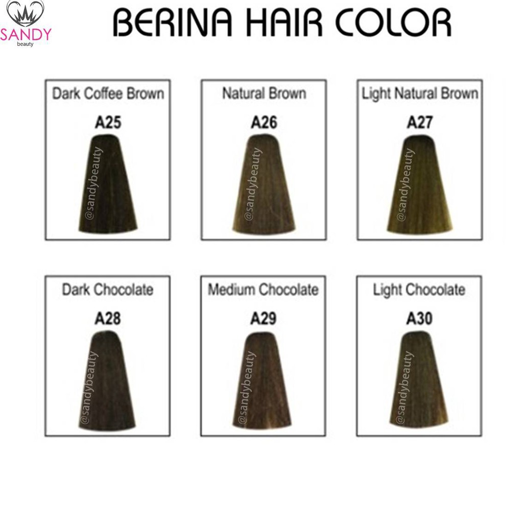 ขายดี! ครีมย้อมผม BERINA เบอริน่า A21-A40 *1 กล่องเล็ก*+ แถมไฮ 1 ขวด ปริมาณ 60 กรัม ราคาถูก สีติดทนนาน ผมไม่แห้งเสีย