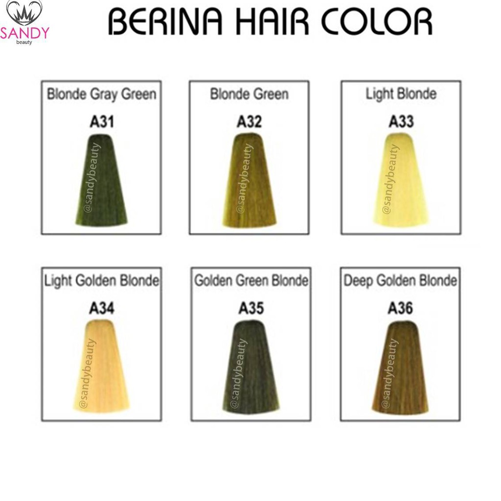 ขายดี! ครีมย้อมผม BERINA เบอริน่า A21-A40 *1 กล่องเล็ก*+ แถมไฮ 1 ขวด ปริมาณ 60 กรัม ราคาถูก สีติดทนนาน ผมไม่แห้งเสีย